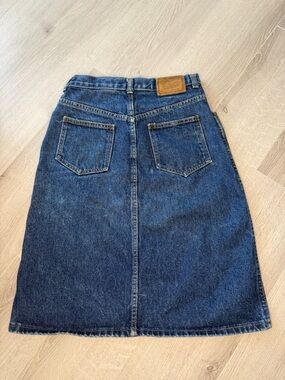 Calvin Klein Jeans Vintage 90s Denim Midi Skirt USA Made Sz 6